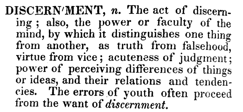 Definition of Discernment